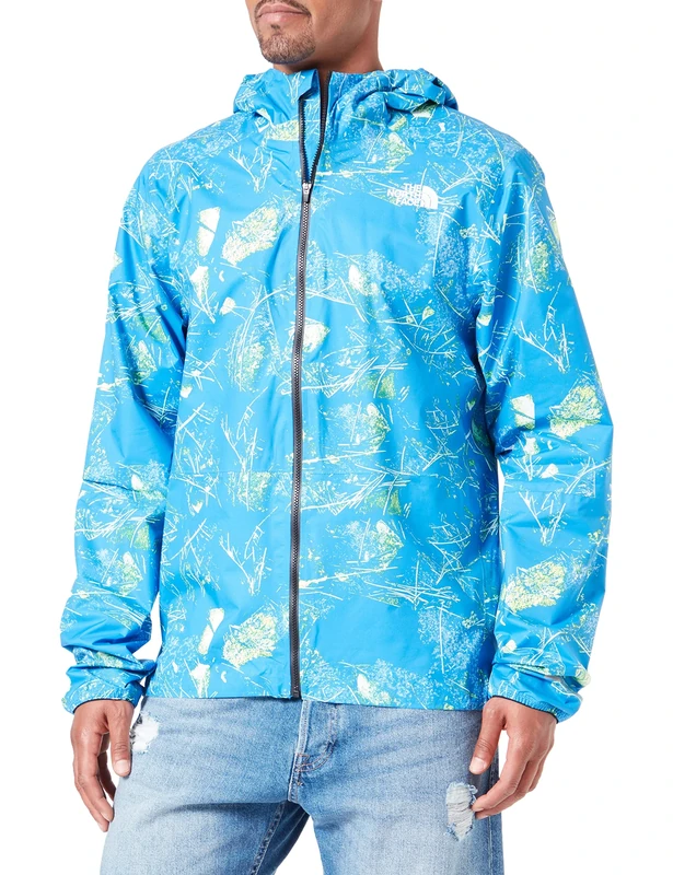 The North Face Higher Run Jacket Super Sonic Blue Valley Floor Print S