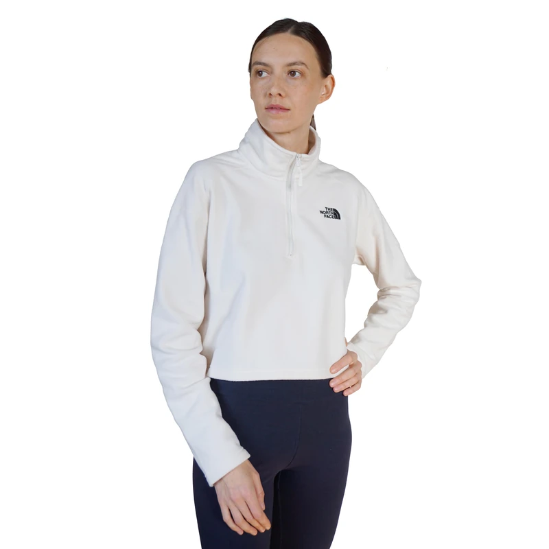 THE NORTH FACE Women's 100 Glacier Jacket, Gardenia White, L
