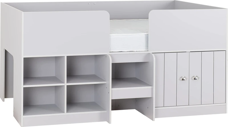 Seconique Orlando 3' Single Low Sleeper Bed in Dove Grey