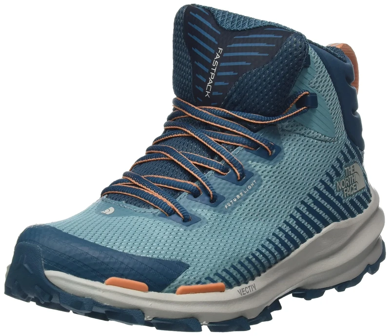 THE NORTH FACE Women's Vectiv Fastpack Mid Futurelight Sneaker, Reef Waters Blue Coral, 7.5 UK