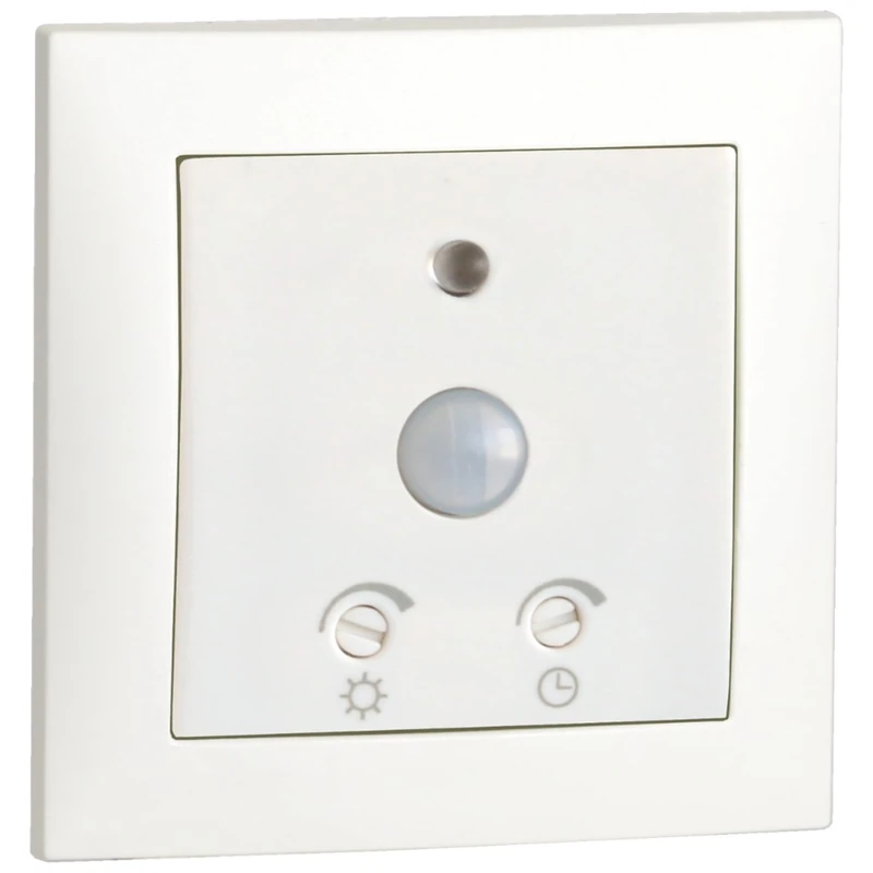 VEMER VE791101 SENS IR DUO-INT - Indoor Twilight Motion Detector, Infrared Motion Sensor, Installation on Round Recessed Box 2 Modules, White