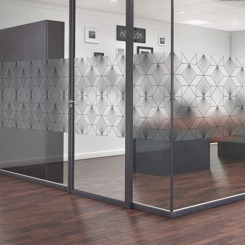 Ambiance Sticker Anti-Blackout Window Film - Art Deco - Privacy Screen Sticker for Windows and Shower Doors | H40 x L200 cm