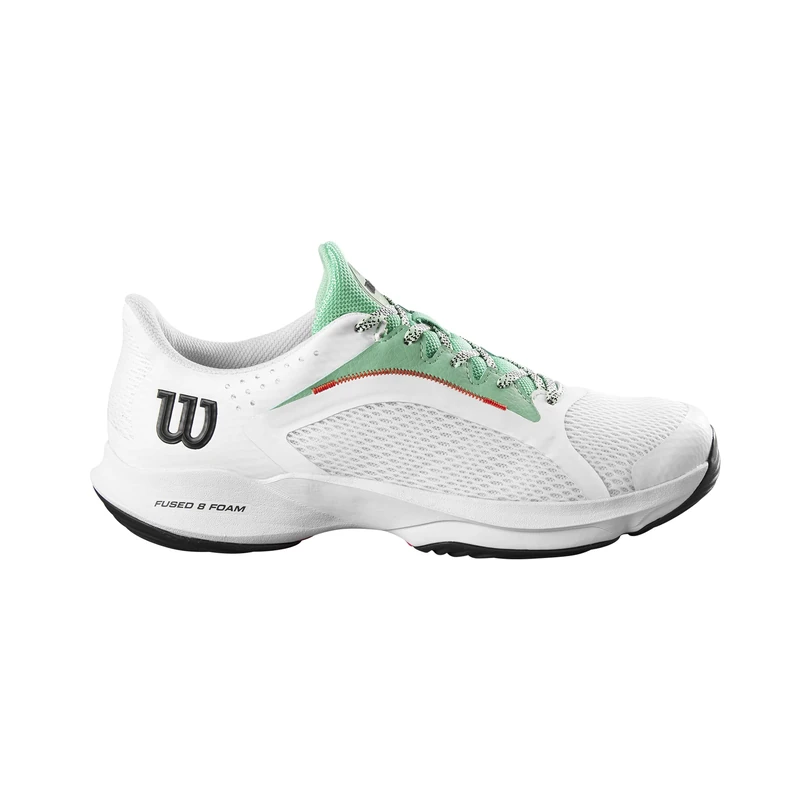 Wilson Hurakn 2.0, Women's Padel Shoes, White Biscay Green Black, 9.5 UK