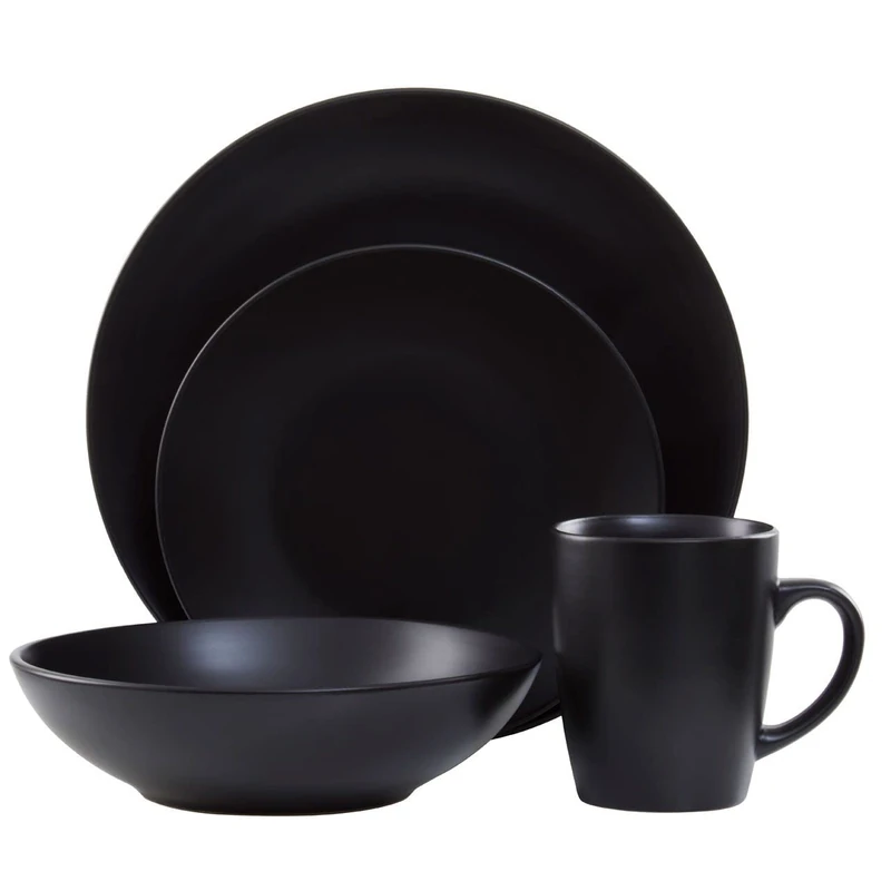 16 Piece Dinner Set (Black)