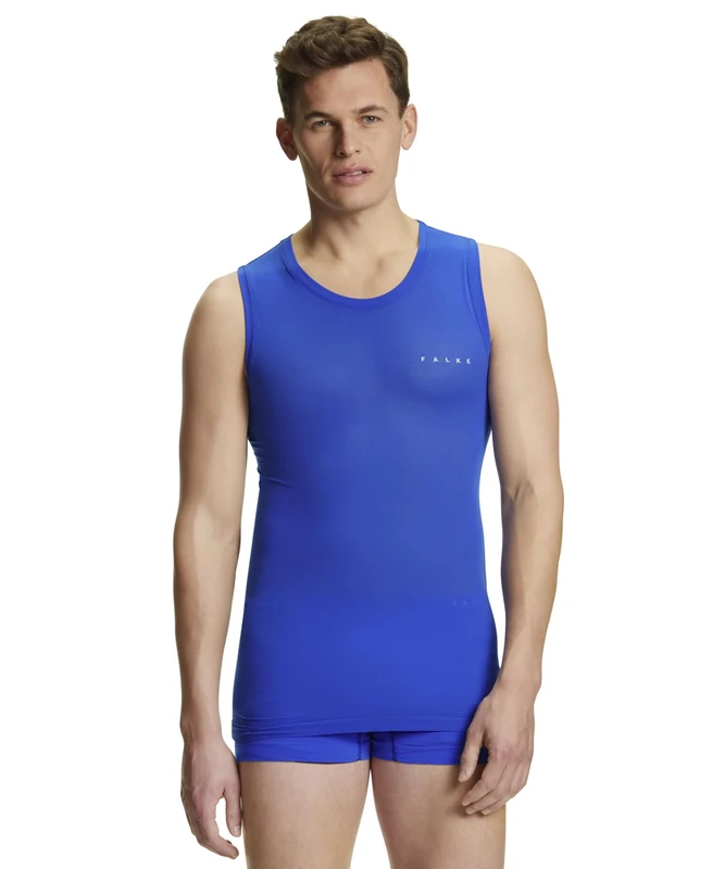 FALKE Men's Ultralight Cool M S/l Sh Functional Yarn Quick Dry 1 Piece Base Layer Top, Blue Yve 6714, L
