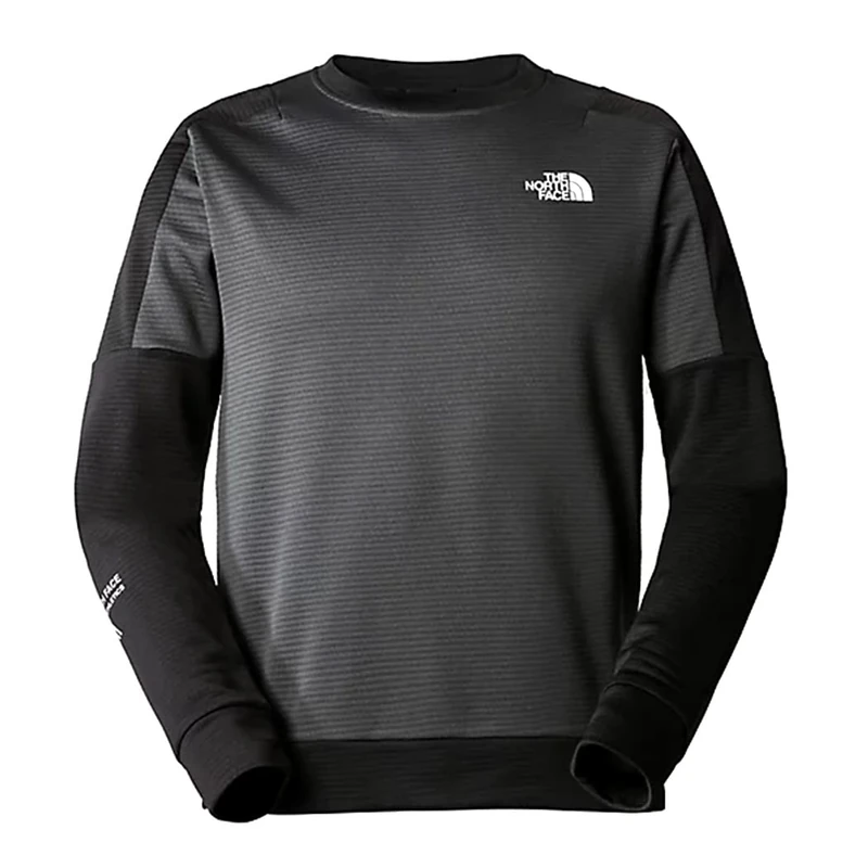 The North Face Men's Crew Fleece T-Shirt, TNF Black-Asphalt Grey, XS