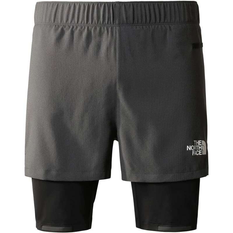 The North Face Men's Full Zip Fleece T-Shirt, Asphalt Grey-TNF Black, S