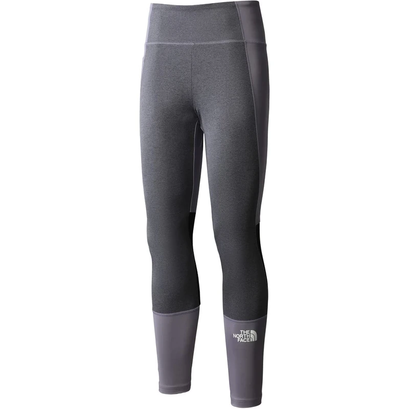 The North Face Women's 7/8 Pocket T-Shirt, Lunar Slate-Lunar Slate Black Heather-Lime Cream, S