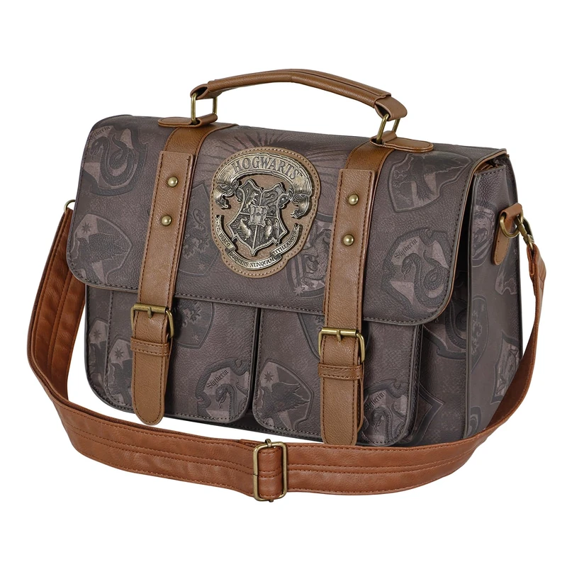 Harry Potter Pride-Satchel Large Shoulder Bag, Brown, 35.5 x 27 cm