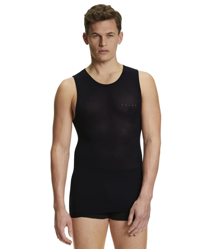 FALKE Men's Ultralight Cool M S/l Sh Functional Yarn Quick Dry 1 Piece Base Layer Top, Black 3000, XL