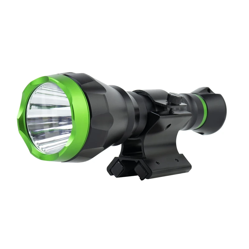 PNI Adventure F750 Green Light Aluminum Flashlight Package FLM33 Magnetic mounting Bracket