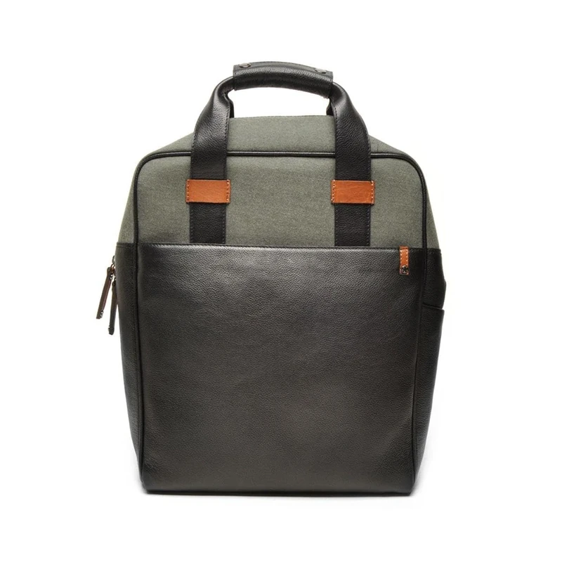 BERBA Backpack 898-866-32 black-olive ONE SIZE UNISEX ADULTS, Black-olive, One Size, Casual