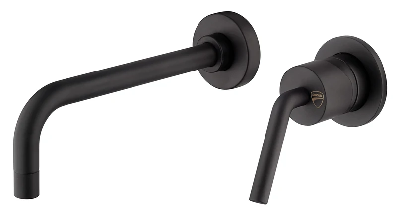 HD125 Wall WASHBASIN Mixer Black/Satin