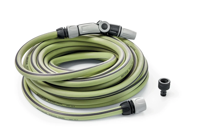 G.F. GF80287310 Reco 25 m 1/2 Inch Lime in Set Watering Hose Made from Recycled Plastic