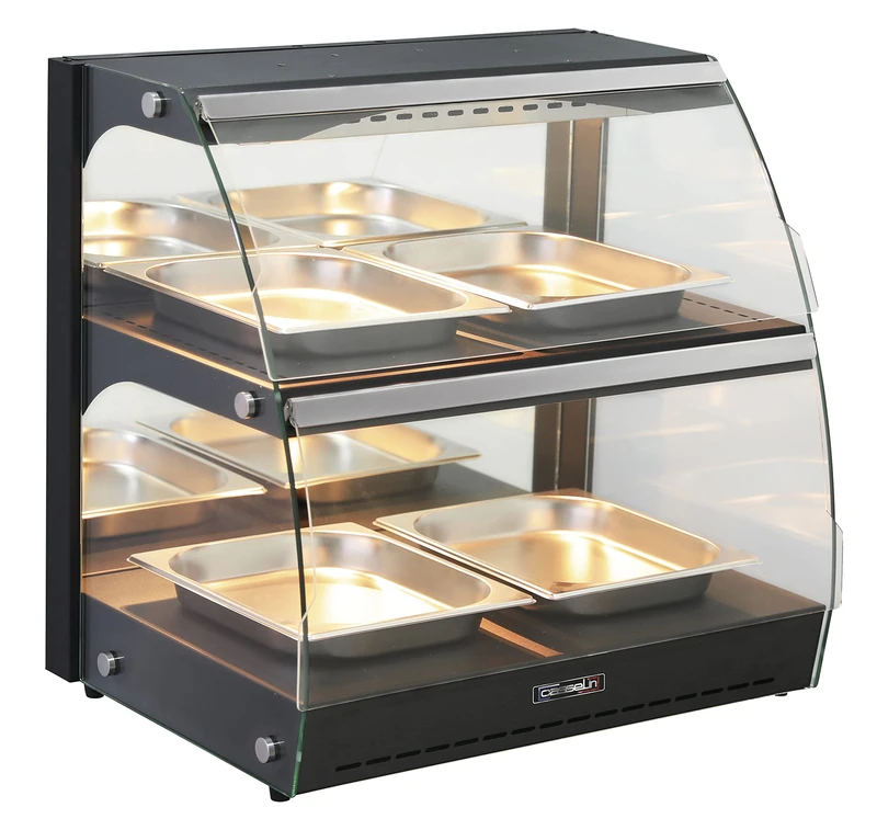 Casselin CVCSS100L Heated Display Case, Stainless Steel