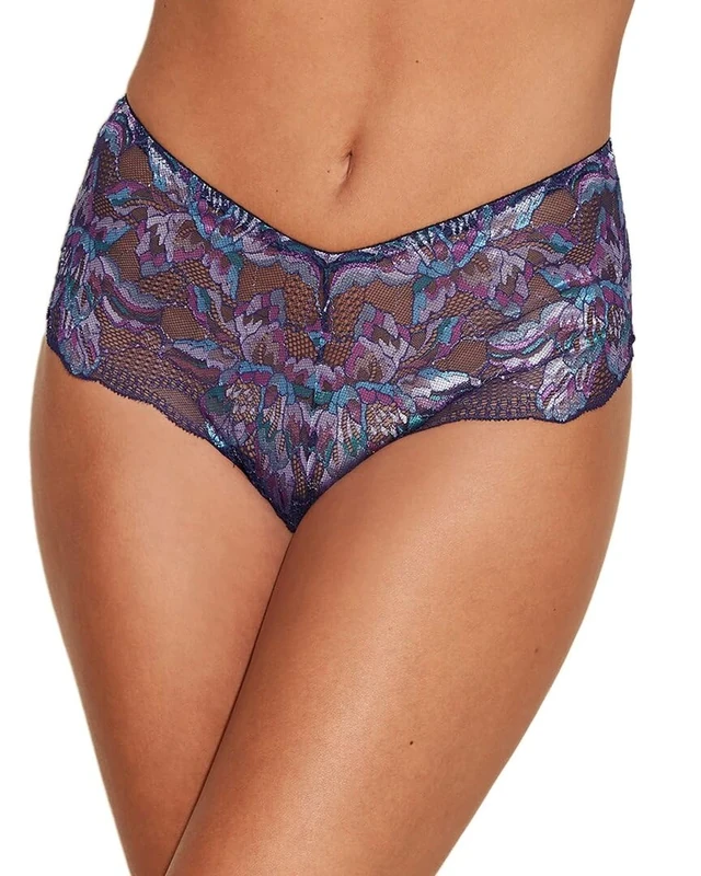 Cosabella Women's Paradiso V-Hipster, Navy/Rani Pink, XL