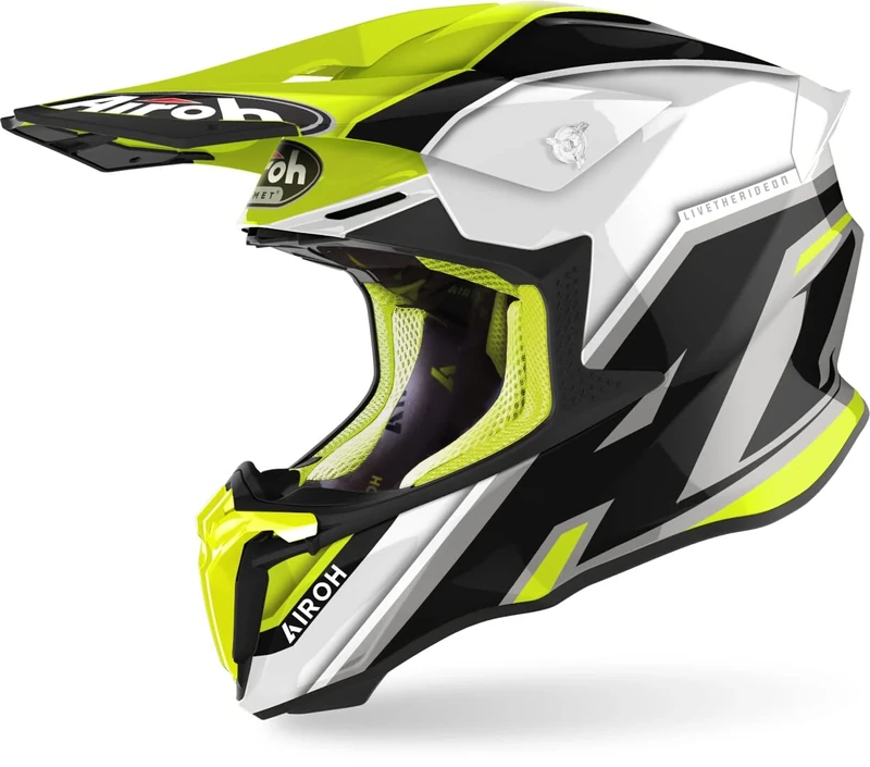 Airoh Motorcycle Helmet Twist 2.0 Shaken Yellow Gloss S