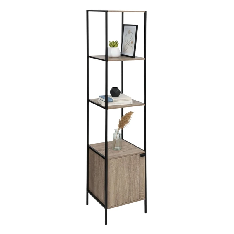H confort xl Aliaj 1 Door Shelf, Black