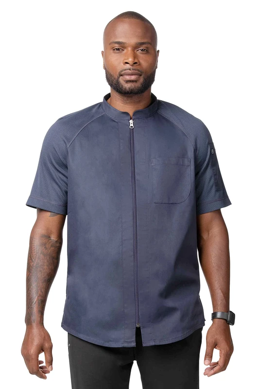 Chef Works Men's Arcadia Chef Coat, Grey, S