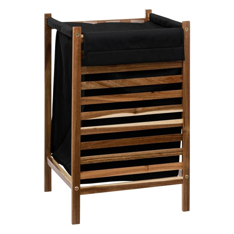 5Five Blackacia Single Laundry Basket Black