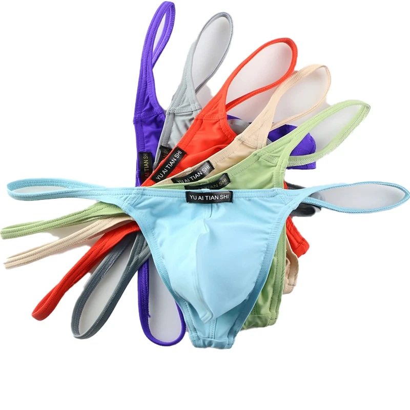 Faringoto Men's Modal Big Pouch G-string Lingerie Breathable Thong