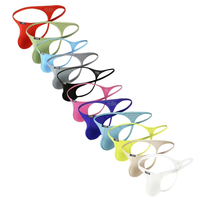 Faringoto Men Thongs and G Strings Underwear Low Rise Solid Briefs Thong Multipack