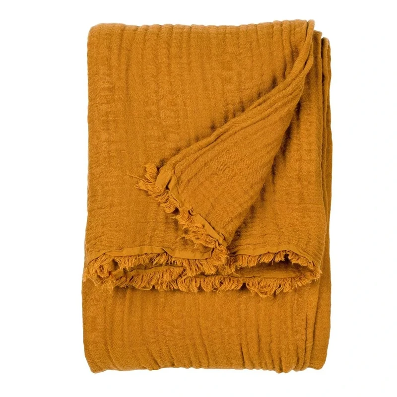 Yard Lark Large Crinkle Cotton Throw,240 x 260cm