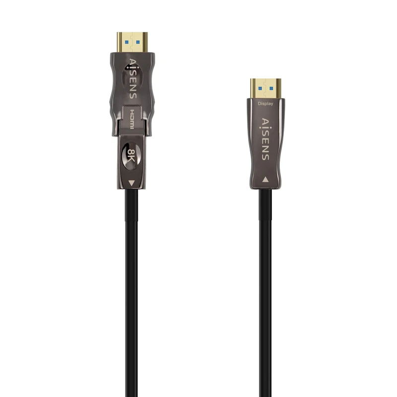 AISENS Hdmi V2.1 AOC Cable Detachable Ultra High Speed/Hec 8K@60Hz 4K@120Hz 4:4:4 48Gbps A/M-D/A/M Black 15M