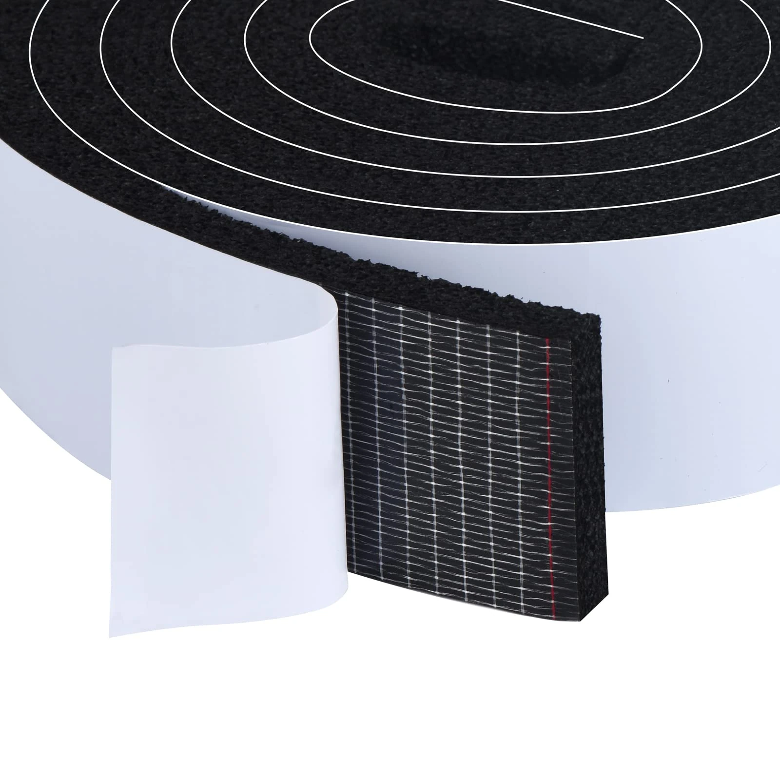 YIMIKI Upgraded Strong Adhesive Window Draft Excluder Tape, Open Cell Foam Door Window Draft Blocker AC Seal Strip, Bug Noise Reduction Door Insulation Foam Strip Tape, Shock-Absorbing, Total 2M