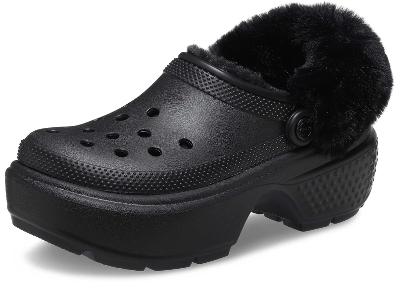 Crocs, Unisex Adult, Stomp Lined Clog, Black, 5 UK Men/ 6 UK Women