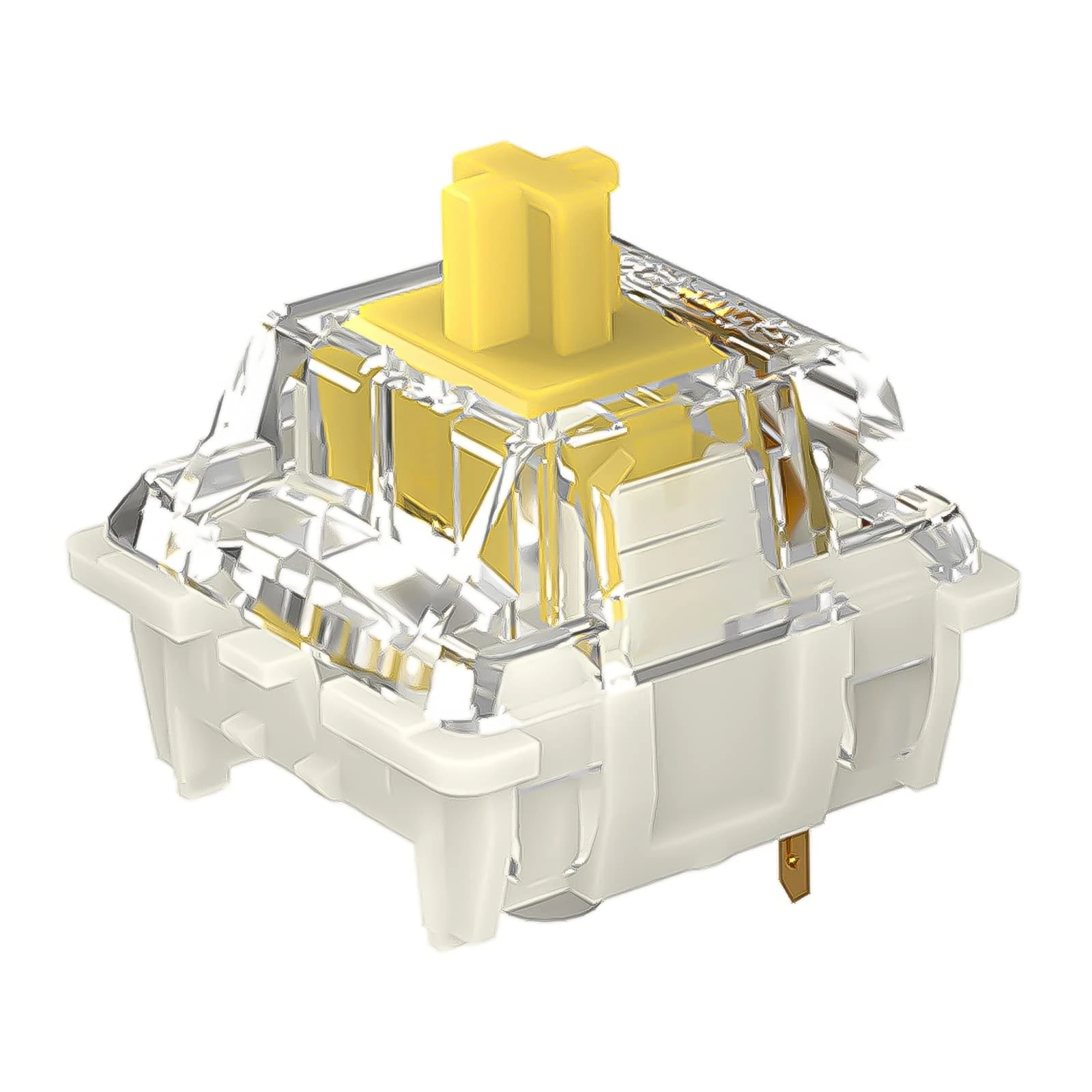 DRAOZA Gateron Yellow Pro 2.0 Switch 3-Pin Pre-Lubricated RGB SMD Linear Yellow/Red Brown Switch for MX Game Machine Keyboard (72 Pieces Yellow)