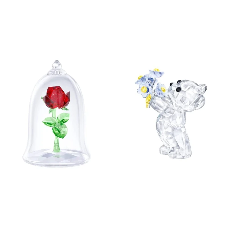 Swarovski Enchanted Rose & Kris Bear - Forget-me-not