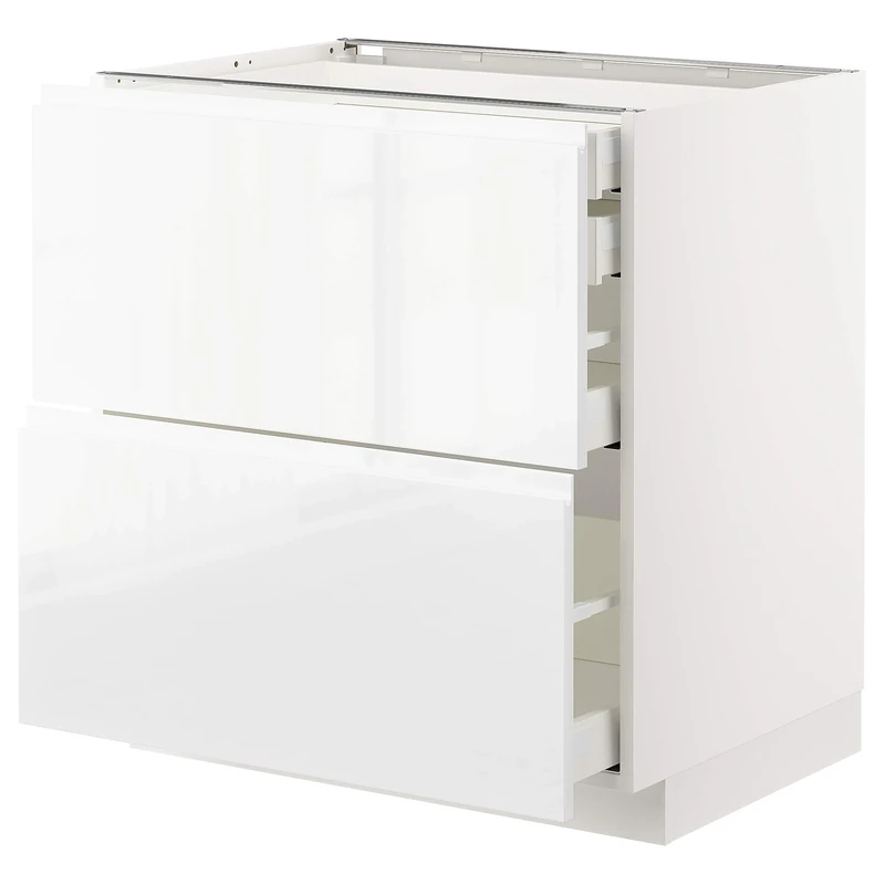 IKEA METOD/MAXIMERA 80x60 cm White Chest - 2 Front, 2 Low, 1 Med, 1 Hi
