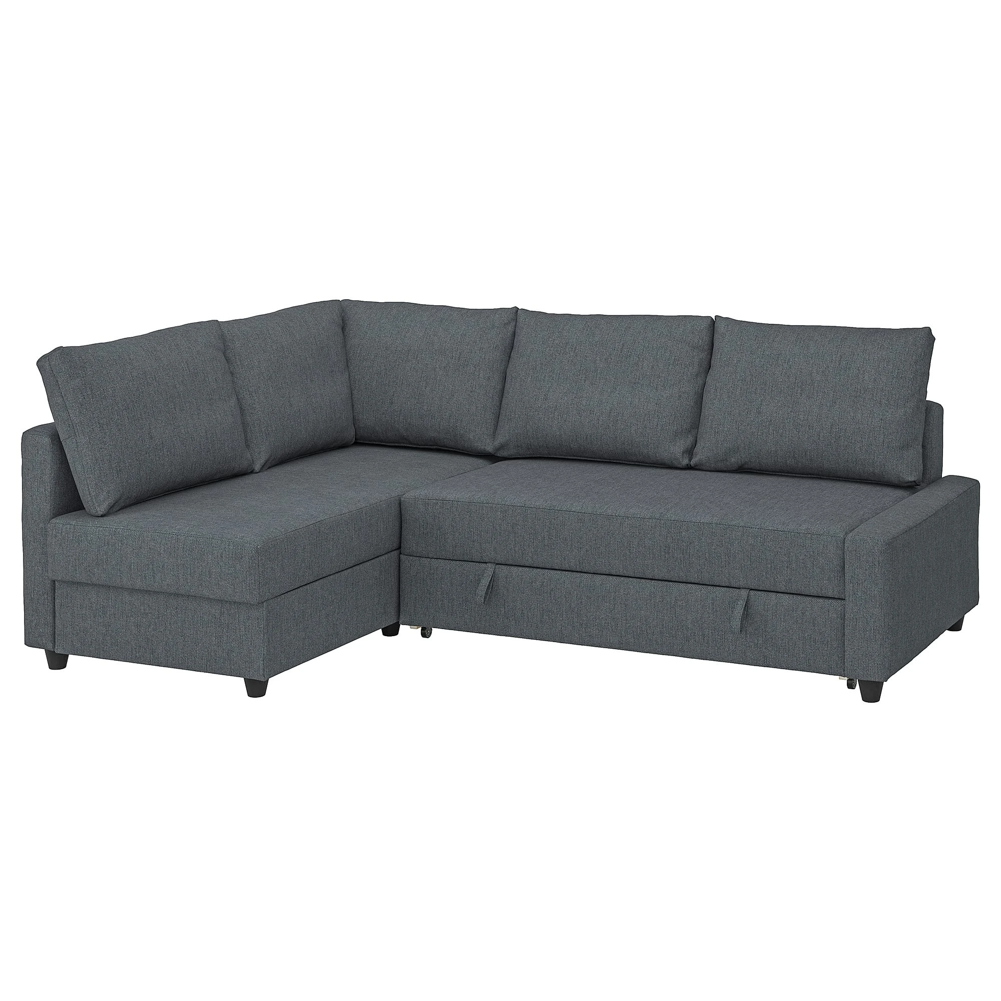 IKEA FRIHETEN Corner Sofa-Bed with Storage, with Extra Back Cushions/Hyllie Dark Grey