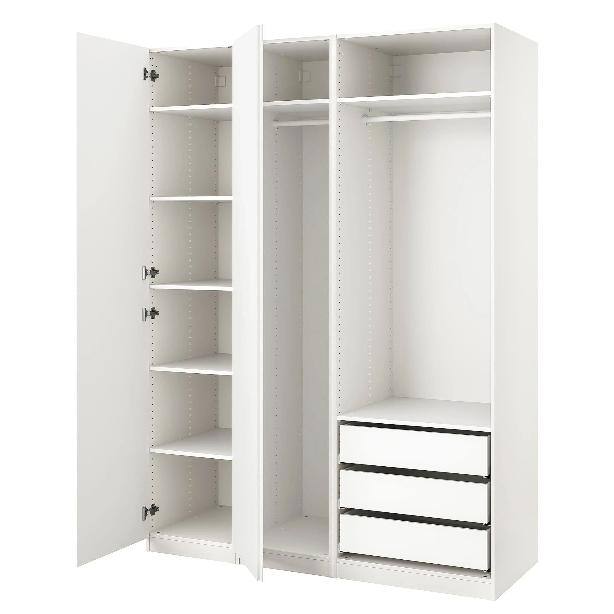 IKEA Pax/VIKANES Wardrobe, 175x60x236 cm, White/White