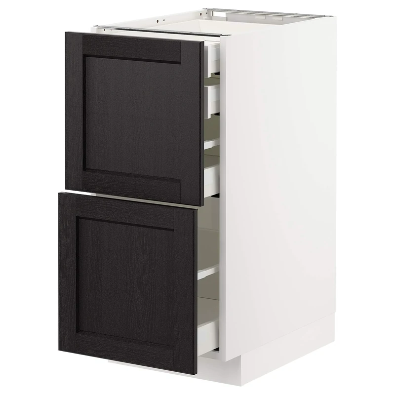 IKEA METOD/MAXIMERA Base Cabinet 40x60cm White/Lerhyttan