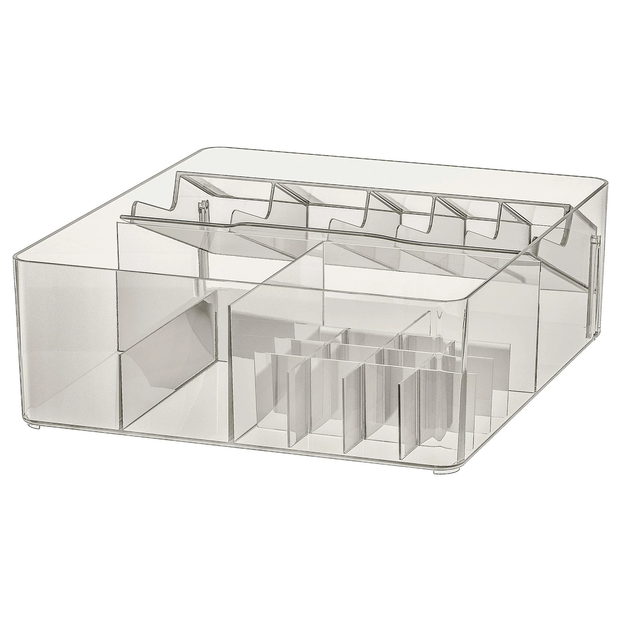IKEA Minimalist GODMORGON Box, Smoked, 32x28x10 cm, 1.0 unit, Tabletop Mount, Bathroom storage