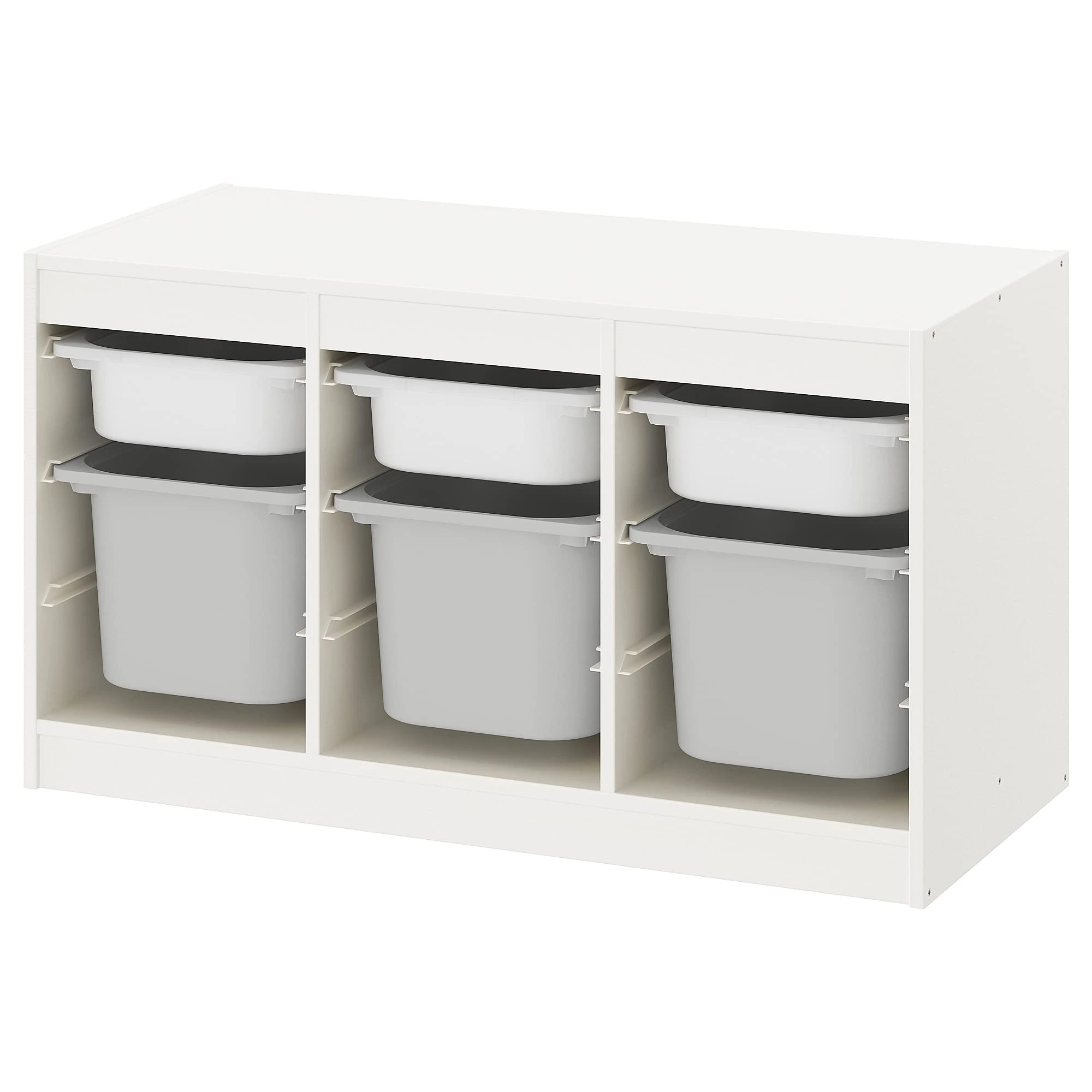 IKEA Storage Combination TROFAST, 99x44x56 cm, White/Grey, Engineered Wood