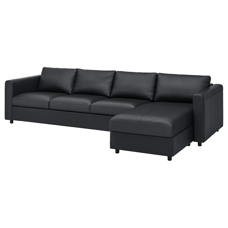 IKEA VIMLE 4-seat Sofa, with Chaise Longue/Grann/Bomstad Black