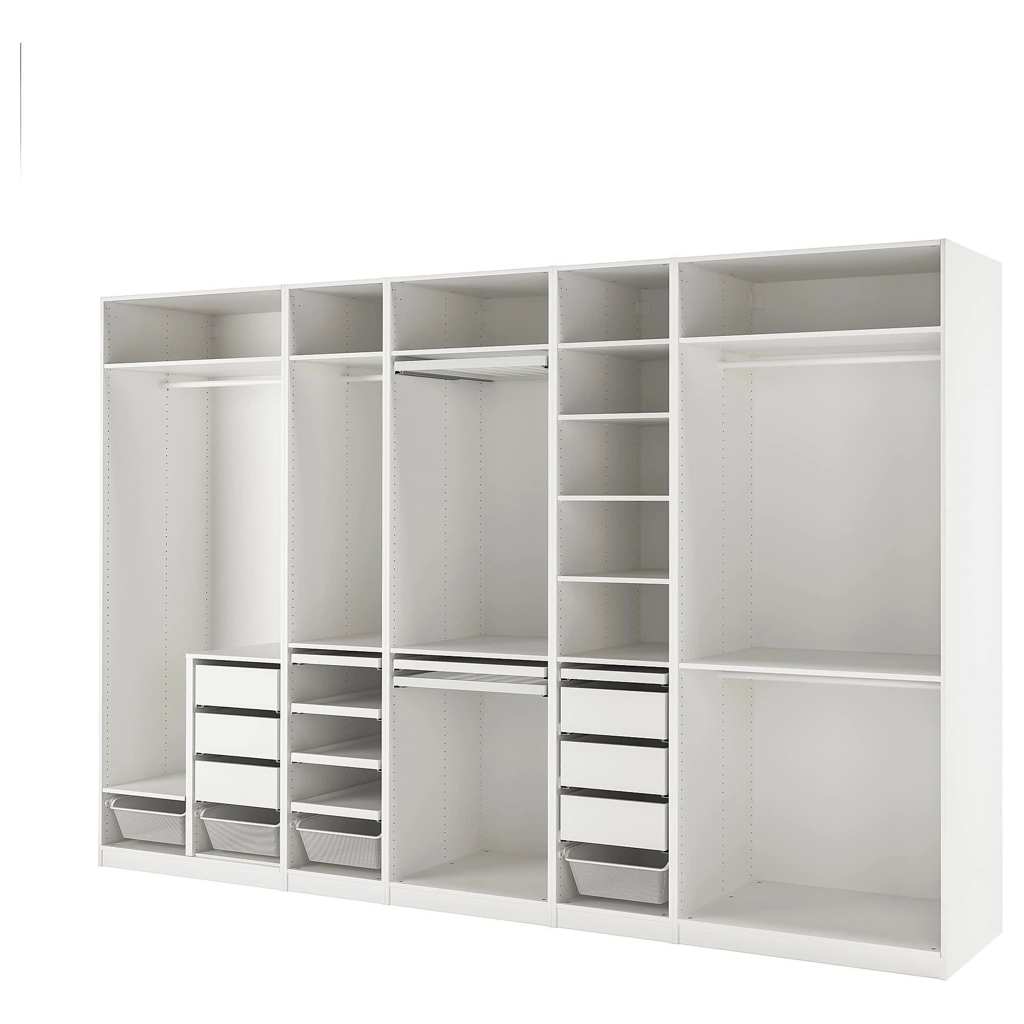 IKEA Pax Wardrobe Combination, 375x58x236 cm, White