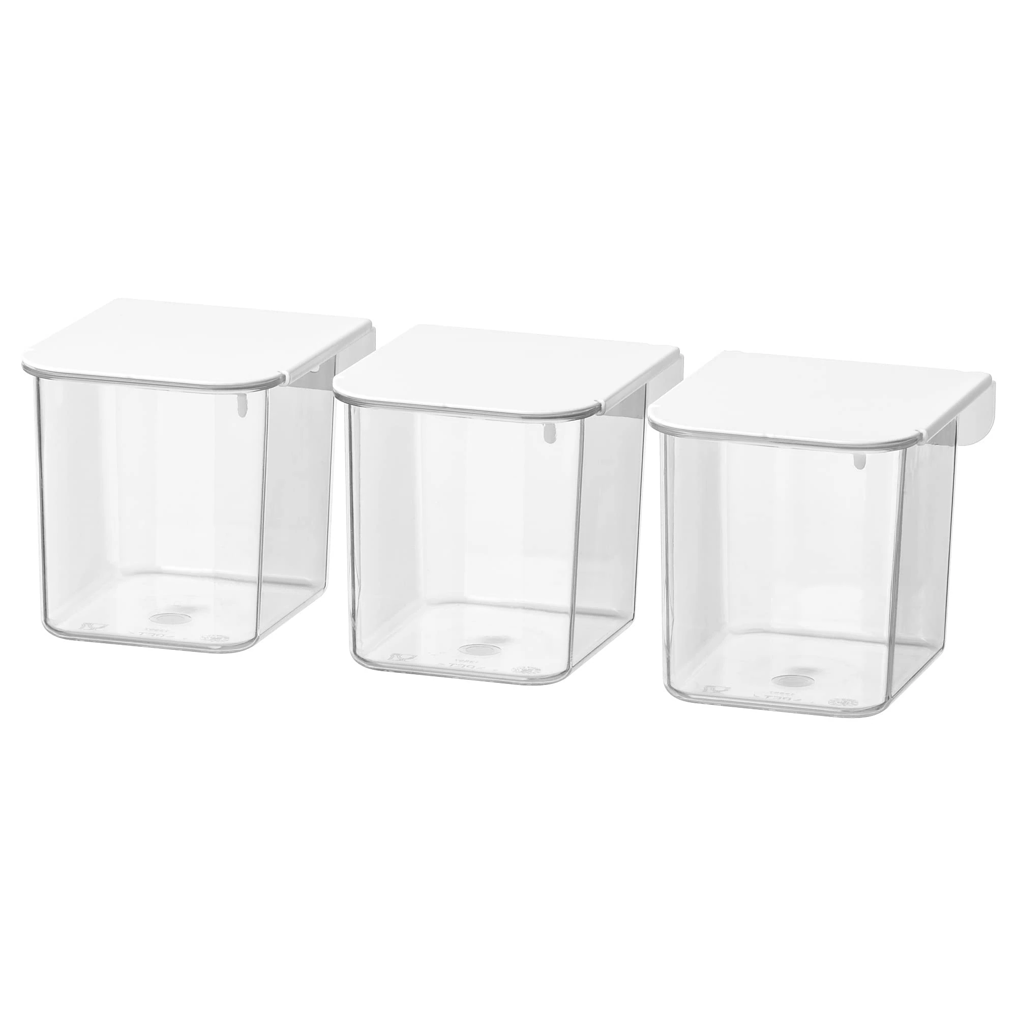 IKEA SKÅDIS Container with lid, White