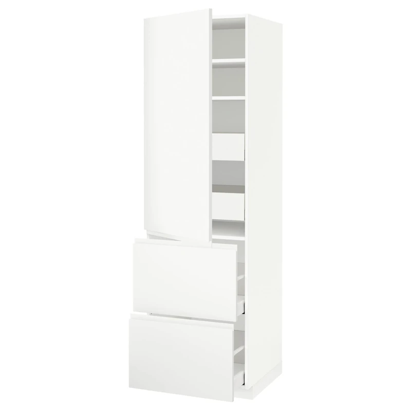 IKEA METOD MAXIMERA 60x60x200cm White Cabinet - 4 Drawers
