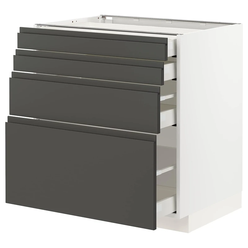 IKEA METOD/MAXIMERA Cabinet 4 Fronts 4 Drawers - 80x60 cm White