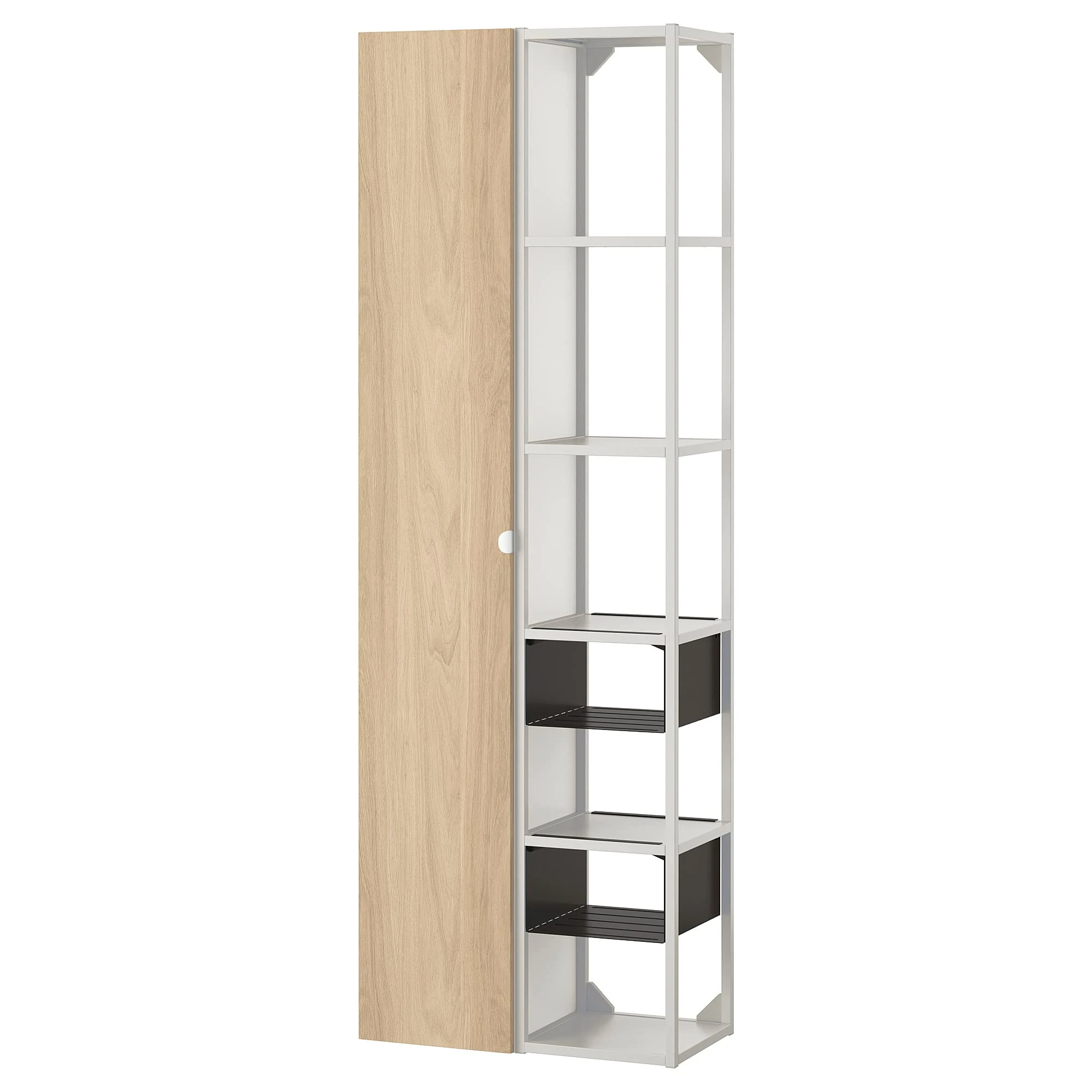 IKEA ENHET Storage Combination, 60x32x180 cm, White/Oak Effect