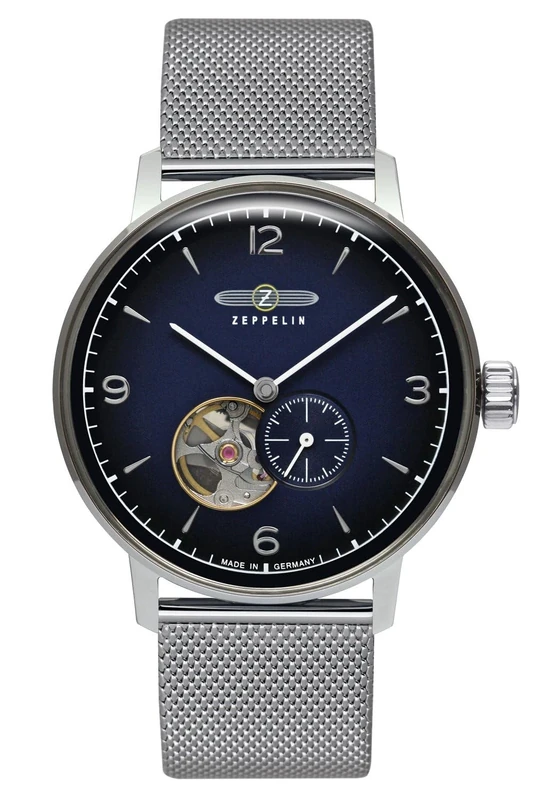 Zeppelin lz129 Hindenburg Mens Analogue Automatic Watch with Stainless Steel Bracelet 8066M-3n