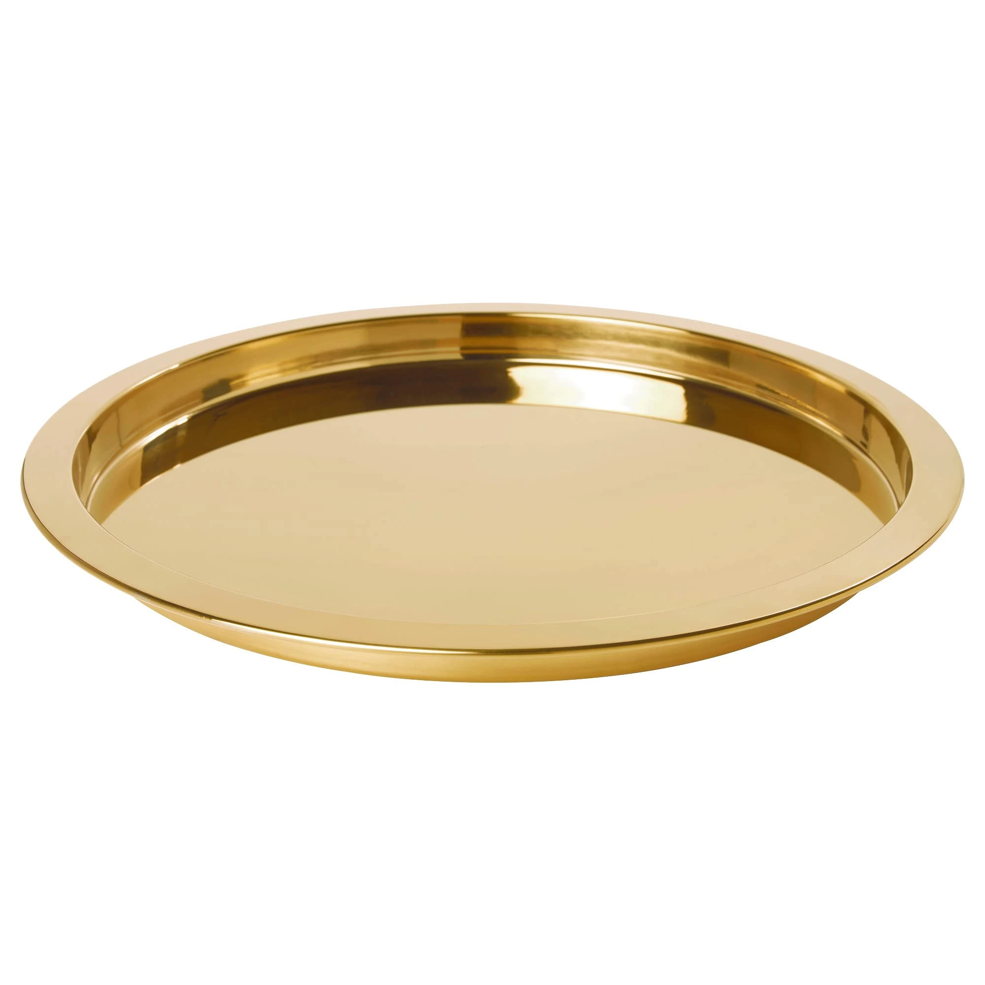 IKEA GLATTIS tray, 38 cm, brass-colour