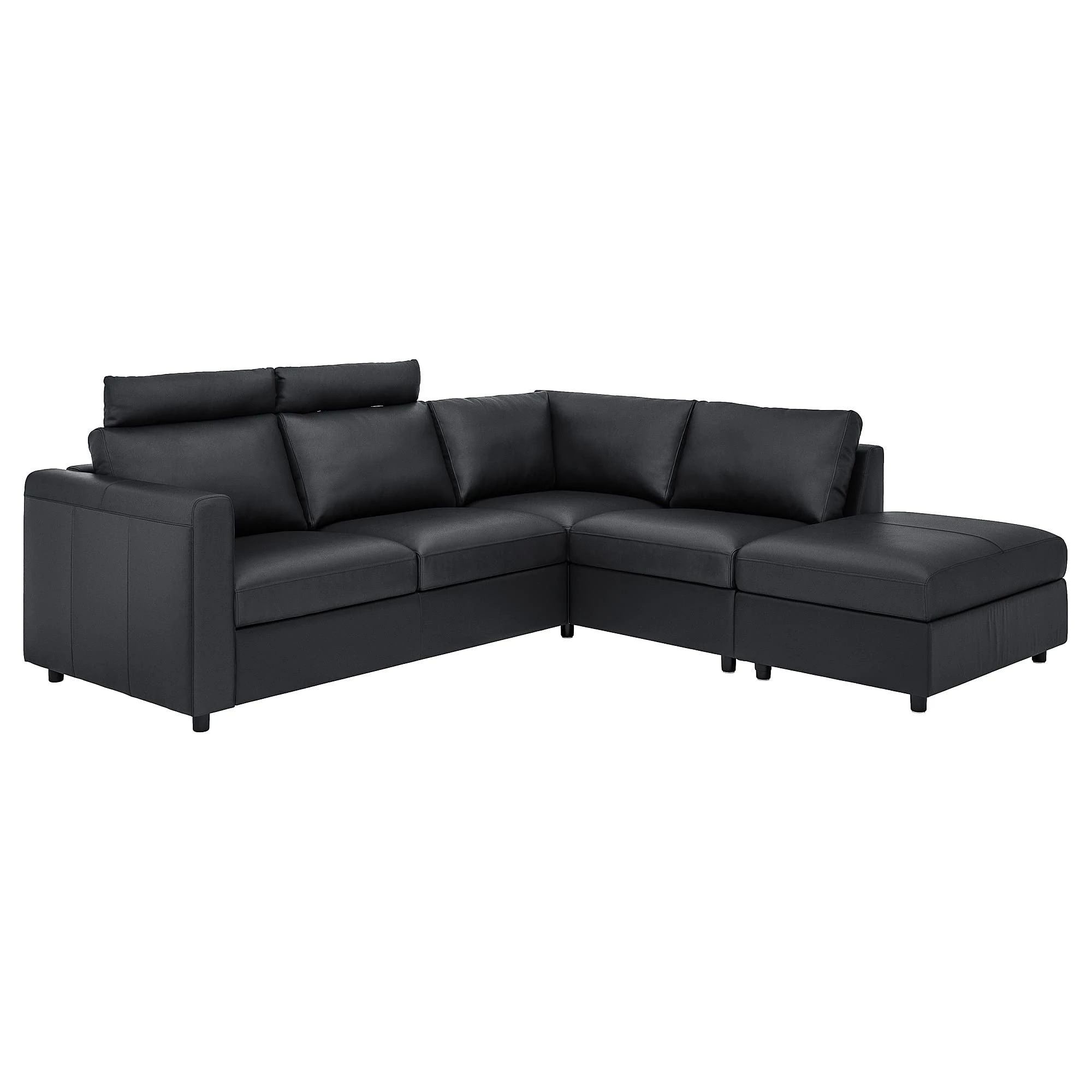 IKEA VIMLE Corner Sofa, 4-seat, with Open end with headrests/Grann/Bomstad Black