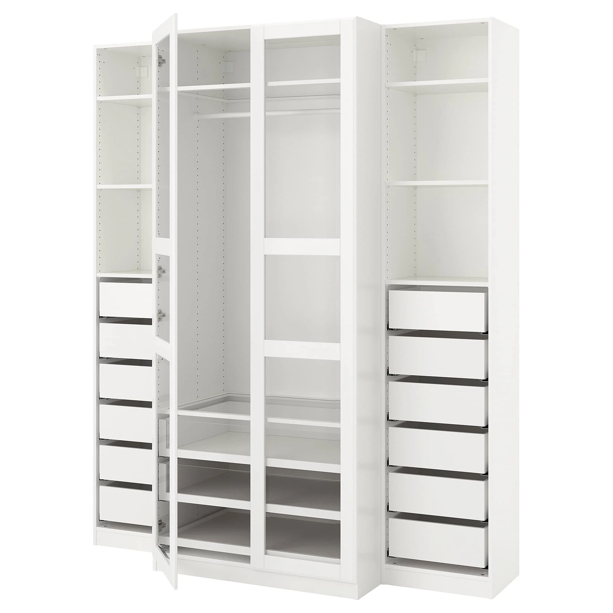 IKEA Pax/TYSSEDAL Wardrobe, 200x60x236 cm, White-White