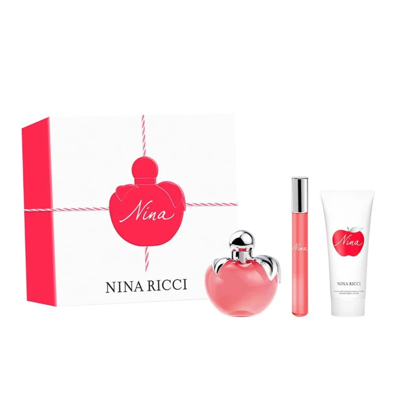 Set NINA EDT 50ML+ Body 75 ML+ Travel ROLL-ON