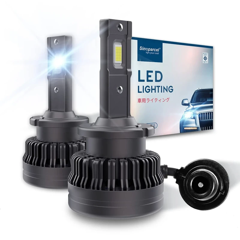 Sinoparcel D4S LED Headlight Bulb -2 Years Warranty- 6000K 42V High Low Beam Xenon HID Replacement Lights -Pack of 2 -Compatible with 42402 66440 42402XV